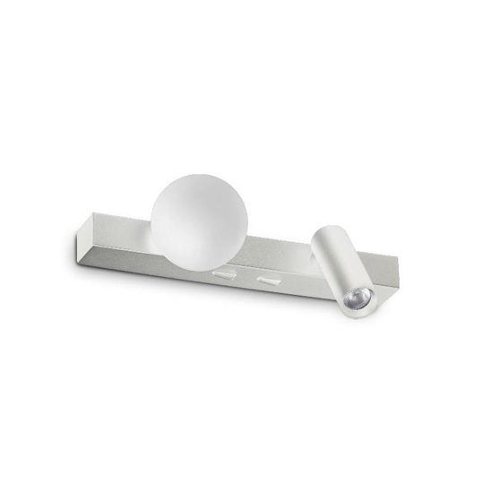 Ping pong ap ideal lux applique comodino camera da letto bianca