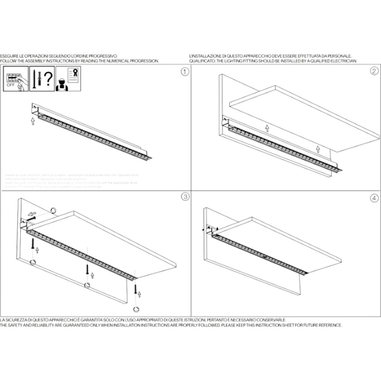 Profilo angolare da incasso 2mt per strisce led max 17mm ideal lux