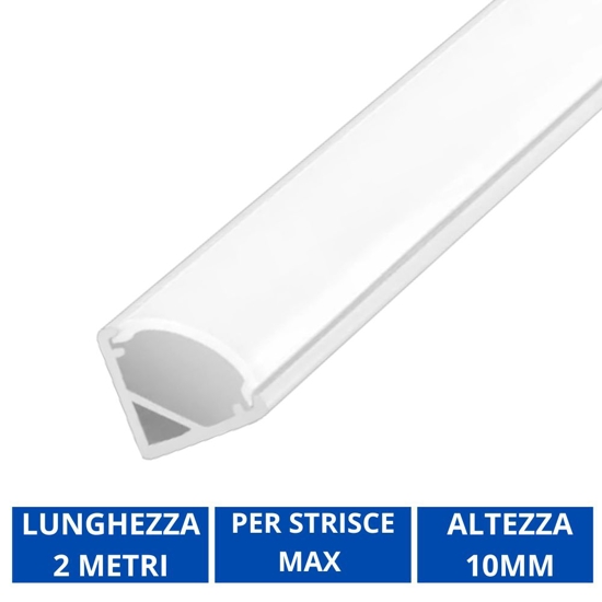 Profilo angolare 2mt per strisce led da sottopensile