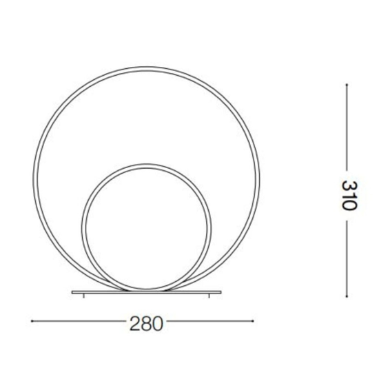 Oz tl on-off 2700k ideal lux abat-jour da comodino moderna ottone led