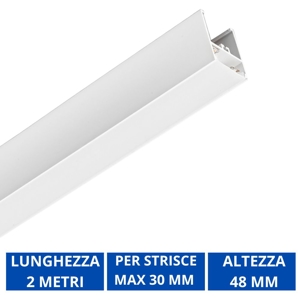 Gea luce brasilia profilo 2mt bianco per strip max 42mm