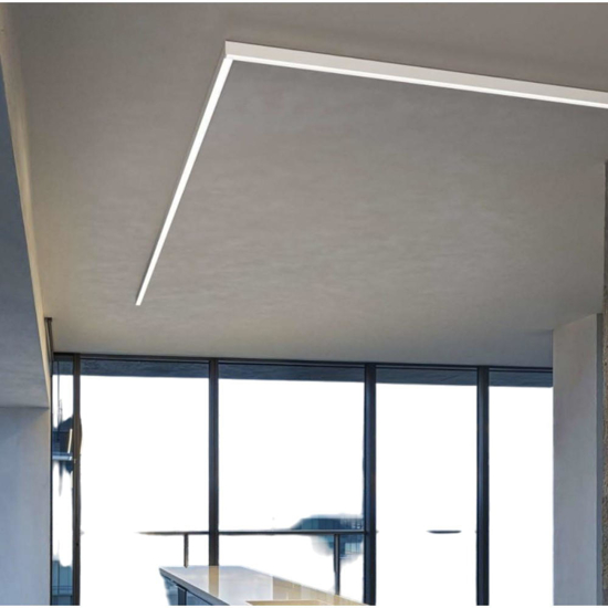 Profilo bianco 2mt plafone rabat gea luce per max strip led 30mm