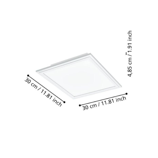 Plafoniera moderna quadrata led app dimmerabile 2700k-65000k quadrata