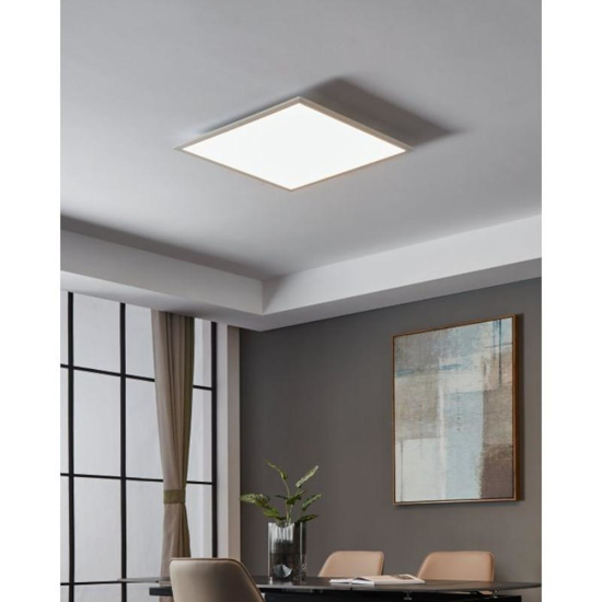 Plafoniera quadrata led dimmerabile rgb smart bianca