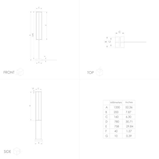 Lampada da terra moderna minimalista led dimmerabile con telecomando