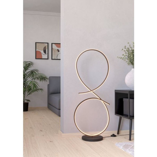 Piantana lampada da terra moderna design circolare led 3000k