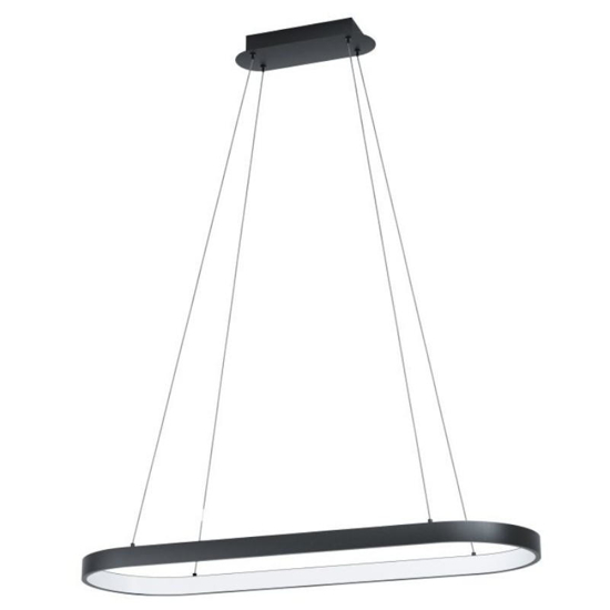 Lampadario moderno per tavolo da pranzo nero led dimmerabile ovale