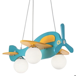 Avion sp3 lampadario per cameretta aeroplano azzurro ideal lux