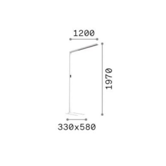 Comfort-2 pt 2700k-6000k ideal lux piantana per ufficio moderna bianca led