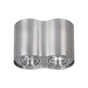 Faretto led da soffitto 2 luci orientabili grigio nickel