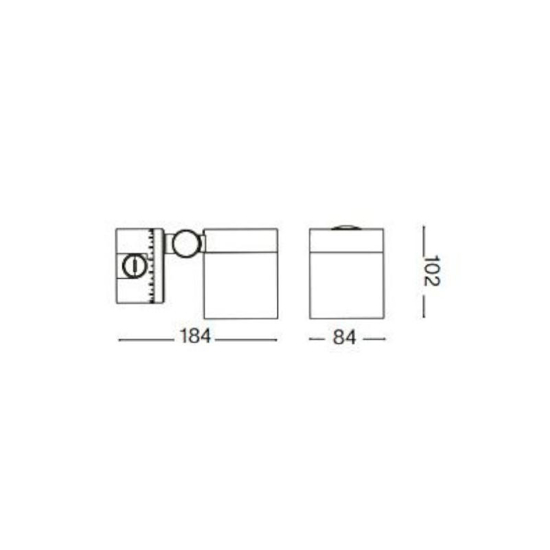 O-zone ap ideal lux applique per esterno ip66 orientabile nera 