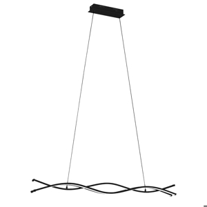 Lampadario nero per cucina moderna led 36w 3000k