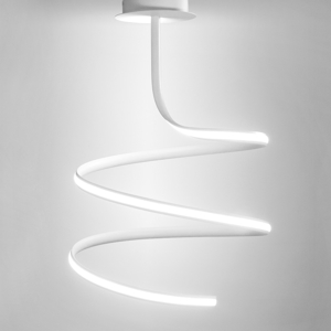 Lampadario led bianco 48w 4000k vivida ribbon design