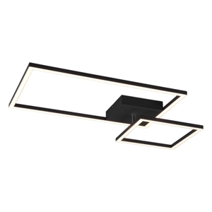 Plafoniera rettangoli nera led 25w 4000k orientabile moderna