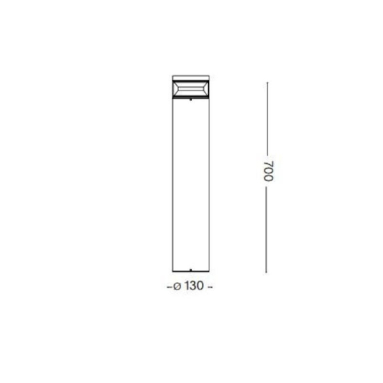 Boeing pt h070 ideal lux lampione per viale esterno antracite ip65