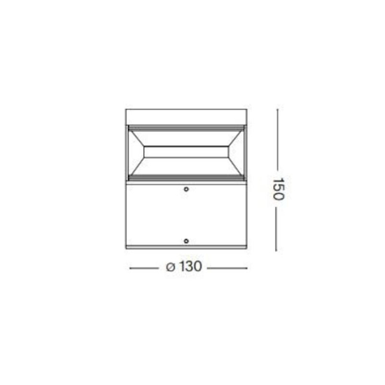 Boeing pt h015 ideal lux lampione basso nero ip65 led 3000k