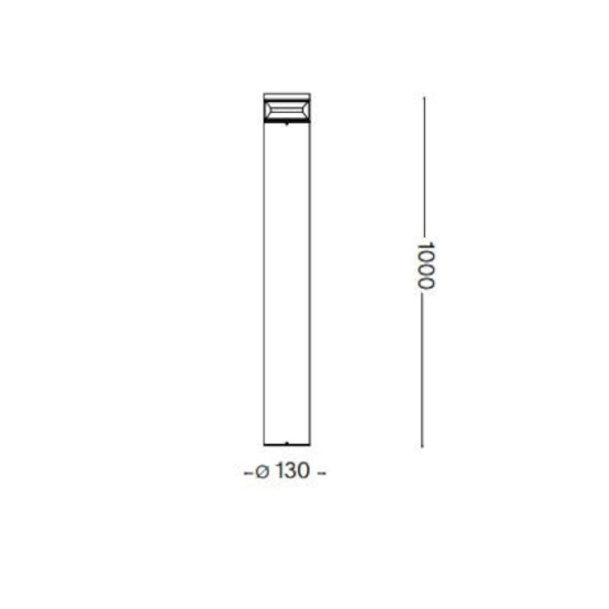 Boeing pt h100 ideal lux lampione da esterno nero led 3000k ip65