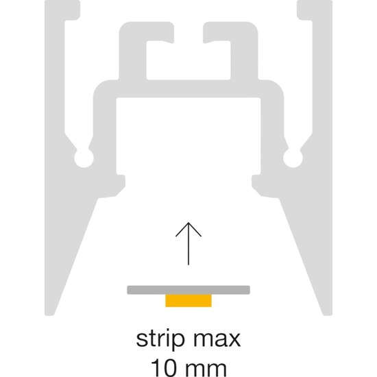 Profilo bucarest p gea luce oro 2mt per strip max 10mm