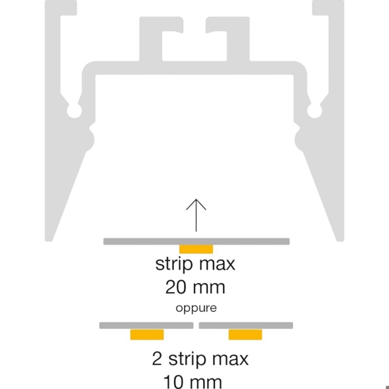 Profilo oro bucarest g 2mt per strisce led max 20mm gea luce