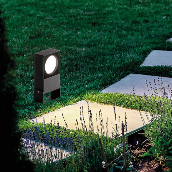 Faretto da giardino ideal lux sirio pr1 nero ip65 orientabile