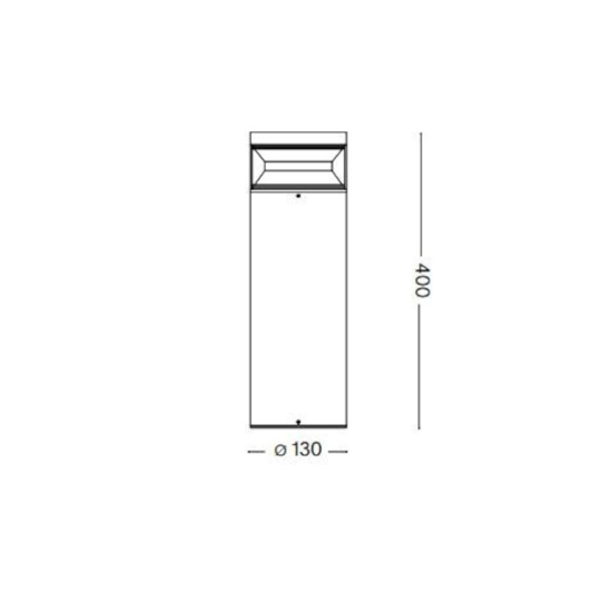 Lampione da giardino boeing pt h040 ideal lux marrone led 14w 3000k