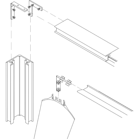 Kit giunzione angolo per profilo lubiana gea luce
