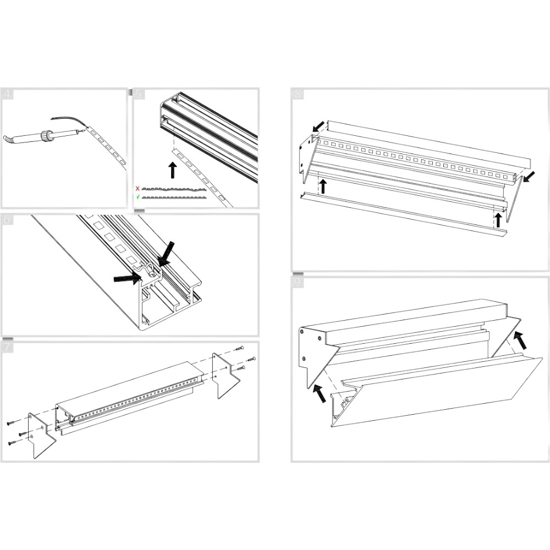 Profilo angolare 2mt bianco lubiana d gea luce per n2 strip led max 10mm