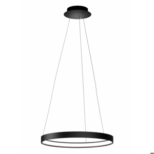 Anello sforzin lampada moderno cerchio nero led 3000k per salotto