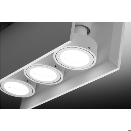 Lampada da soffitto con faretti gu10 led gesso bianco pitturabile elide sforzin