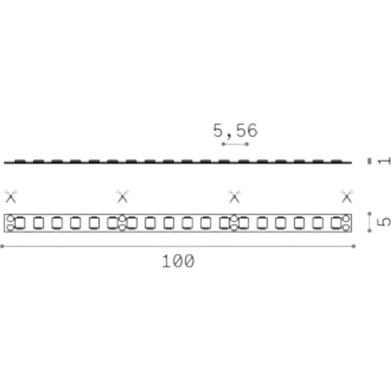 Bobina 5 metri striscia led 24 vdc 8w-mt 2700k cri90 ideal lux