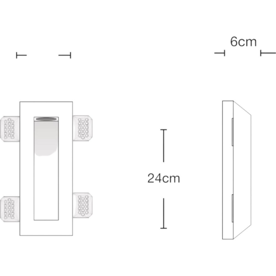 Segnapasso da incasso in gesso ceramico mini gu10