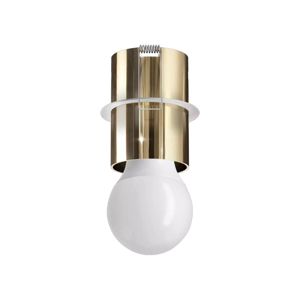 Faretto e27 ottone da incasso sporgente a soffitto birba linea light