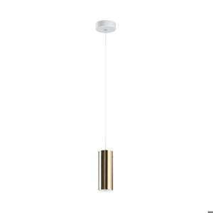 Linea light birba lampada a sospensione cilindro ottone lucido