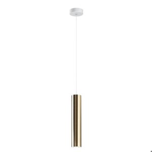 Linea light birba lampada a sospensione cilincro ottone lucido