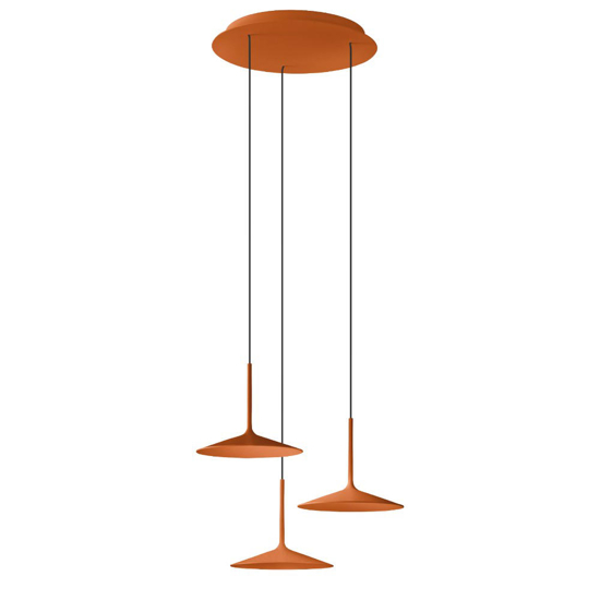 Lampadario sospensione poe p3 terracotta linea light led 19w 3000k