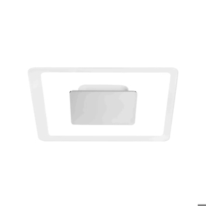 Linea light aruba s plafoniera led 19w 3000k quadrata cromo