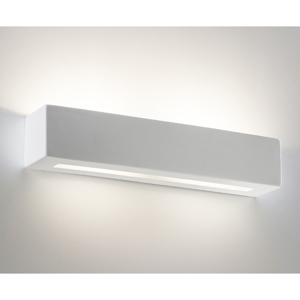 Applique di gesso ceramico bianco led 18w 3000k rettangolare