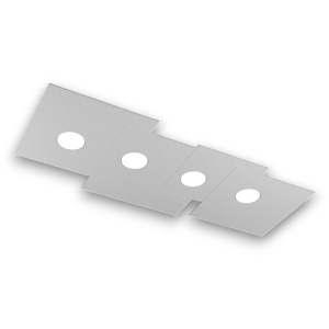 Plafoniera grigio design moderna toplight plate