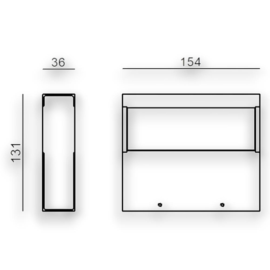 Applique regolo v2 led 14w 3000k bianco linea light