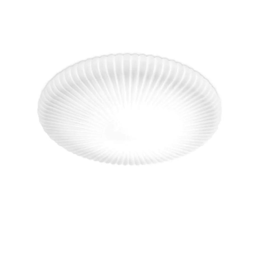 Ideal lux plafoniera atrium pl d45 vetro bianco plisse'' led 21w 3000k