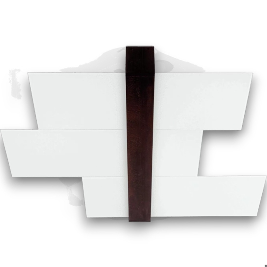 Plafoniera moderna bianca legno wenge linea light triad