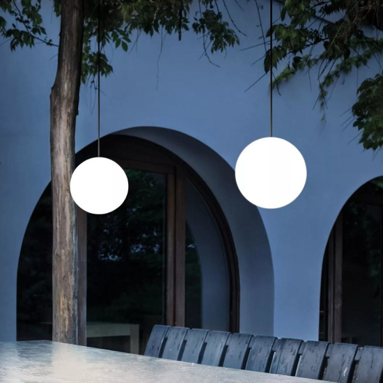 Lampadario sfera bianca linea light oh! p65