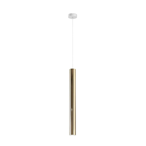 Birba linea light lampada a sospensione cilindro oro h60 cm gu10