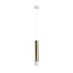 Lampada a sospensione birba linea light cilindro oro e27