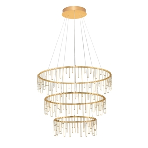 Lampada a sospensione stelle cadenti oro ramato design moderno