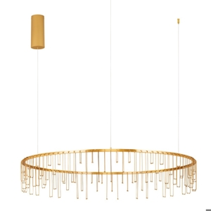 Lampadario design led oro ramato stelle cadenti