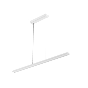 Lampadario moderno led 28w 3000k lineal light halfpipe 2 bianco