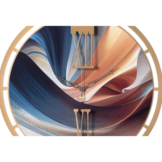 Orologio a parete effetton marmo design moderno oro dune dorate