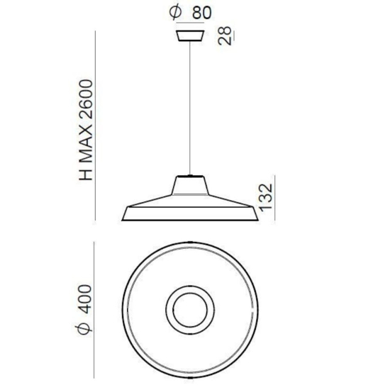 Lampadario da cucina led 3000k linea light miguel bianco