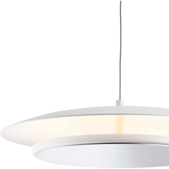 Lampadario bianco saliscendi 35cm per cucina moderna led 3000k